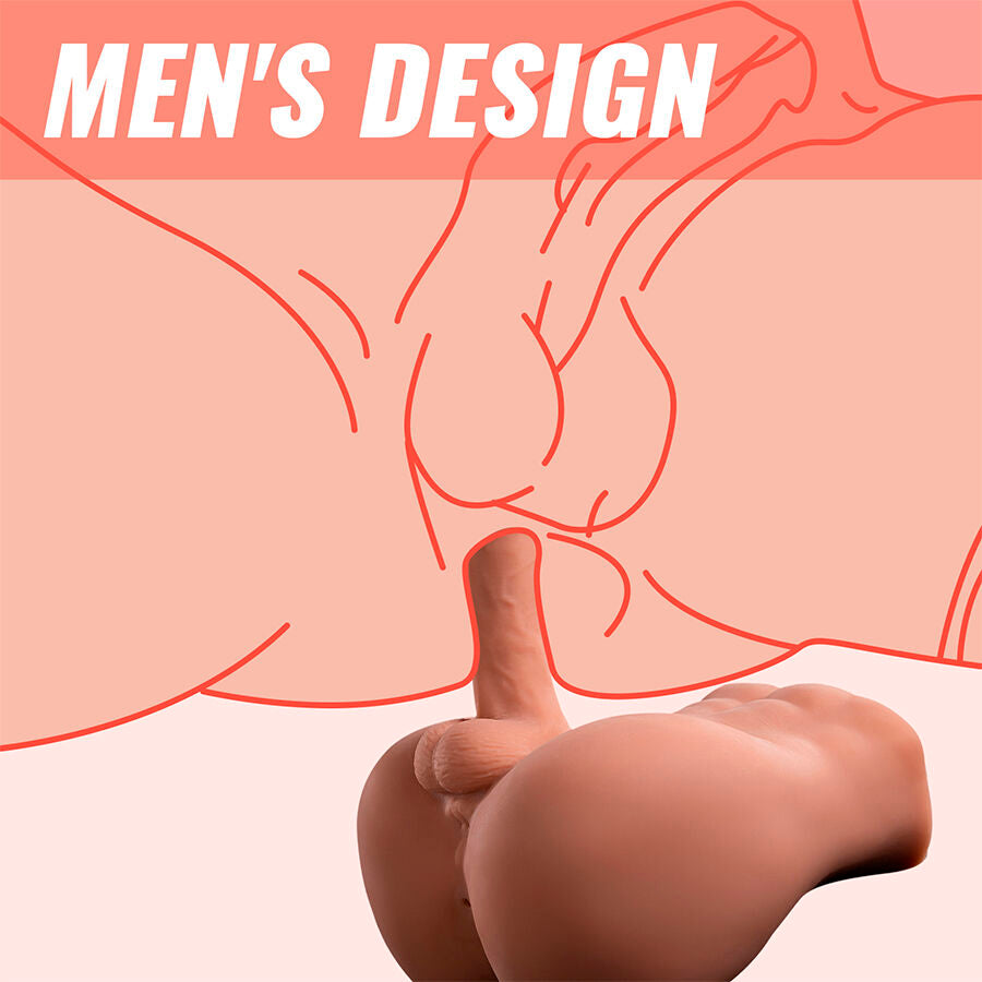 XISE - BERTLETT DILDO ASS REALISTISCHE DILDO EN ANUS MASTURBATOR VOORAANSTAND MET STOOTGEVOEL 18 CM