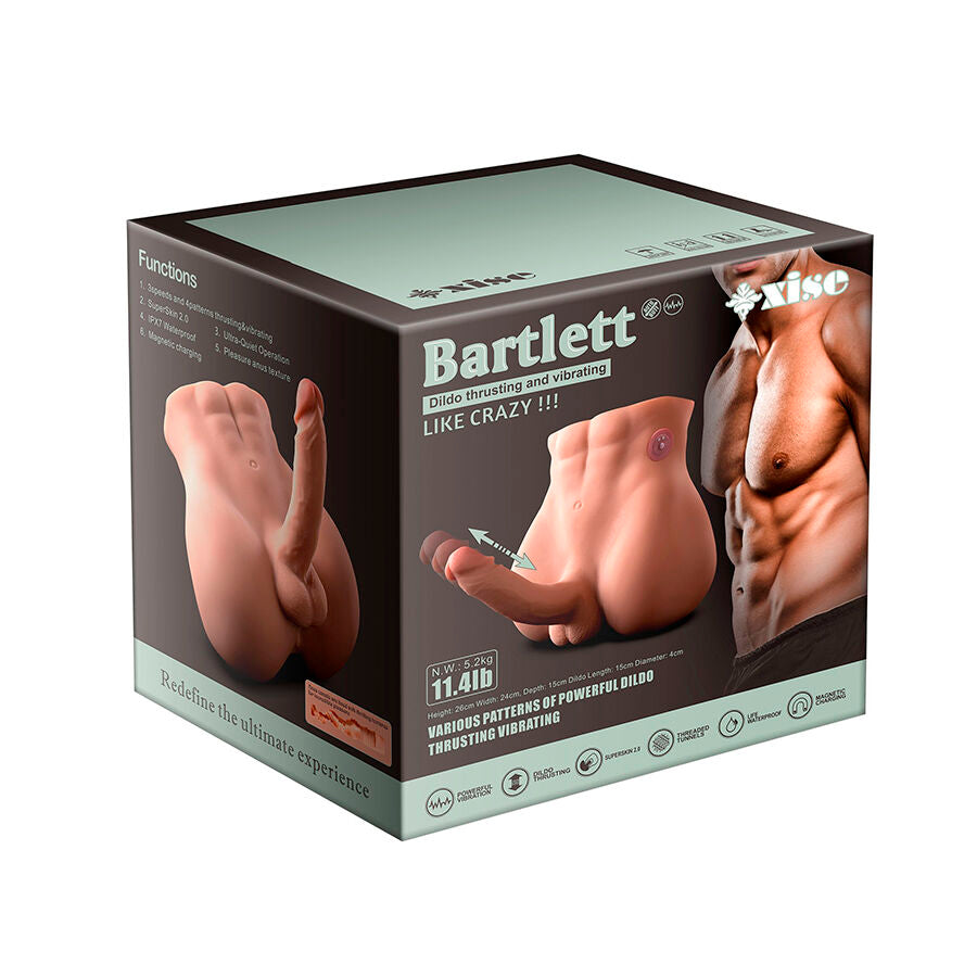 XISE - BERTLETT DILDO ASS REALISTISCHE DILDO EN ANUS MASTURBATOR VOORAANSTAND MET STOOTGEVOEL 18 CM