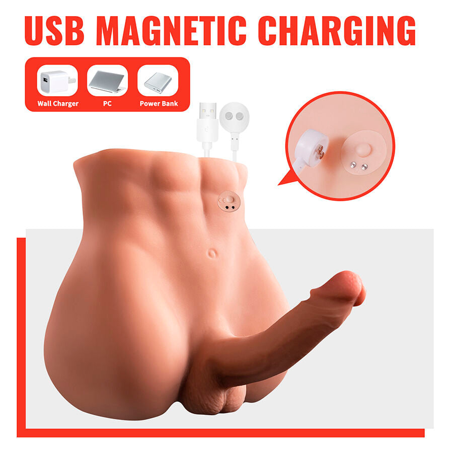 XISE - BERTLETT DILDO ASS REALISTISCHE DILDO EN ANUS MASTURBATOR VOORAANSTAND MET STOOTGEVOEL 18 CM
