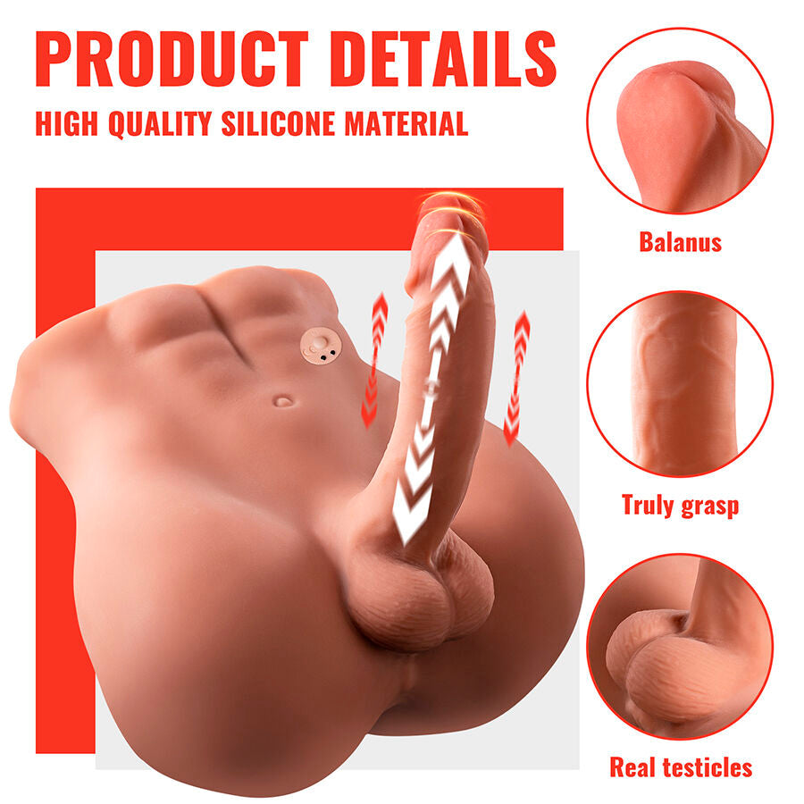 XISE - BERTLETT DILDO ASS REALISTISCHE DILDO EN ANUS MASTURBATOR VOORAANSTAND MET STOOTGEVOEL 18 CM