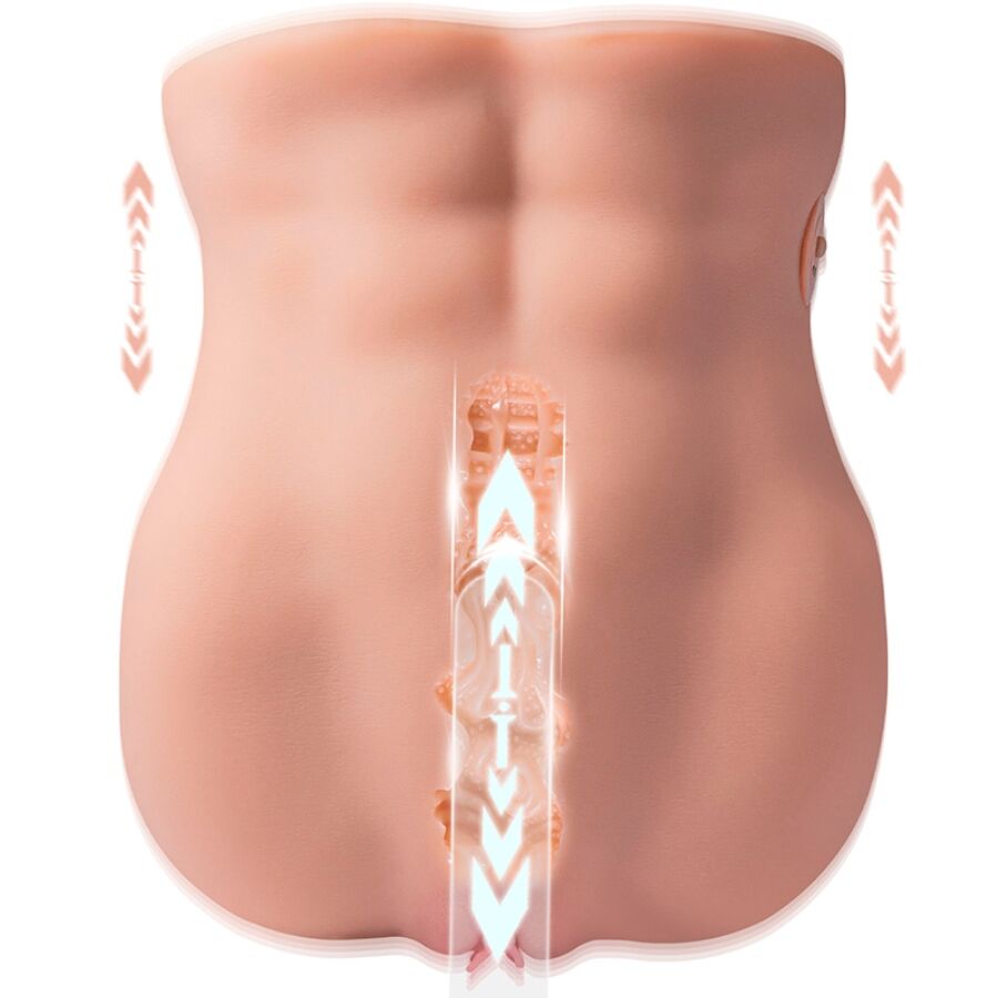 XISE - LYDIA VROUWELIJKE VAGINA MASTURBATOR MET STOOTGEVENDHEID 25 CM