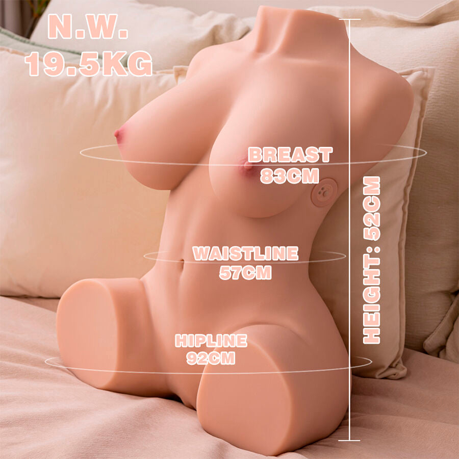 XISE - DANIA STOOT REALISTISCHE TRILLENDE VROUWELIJKE TORSO 52 CM