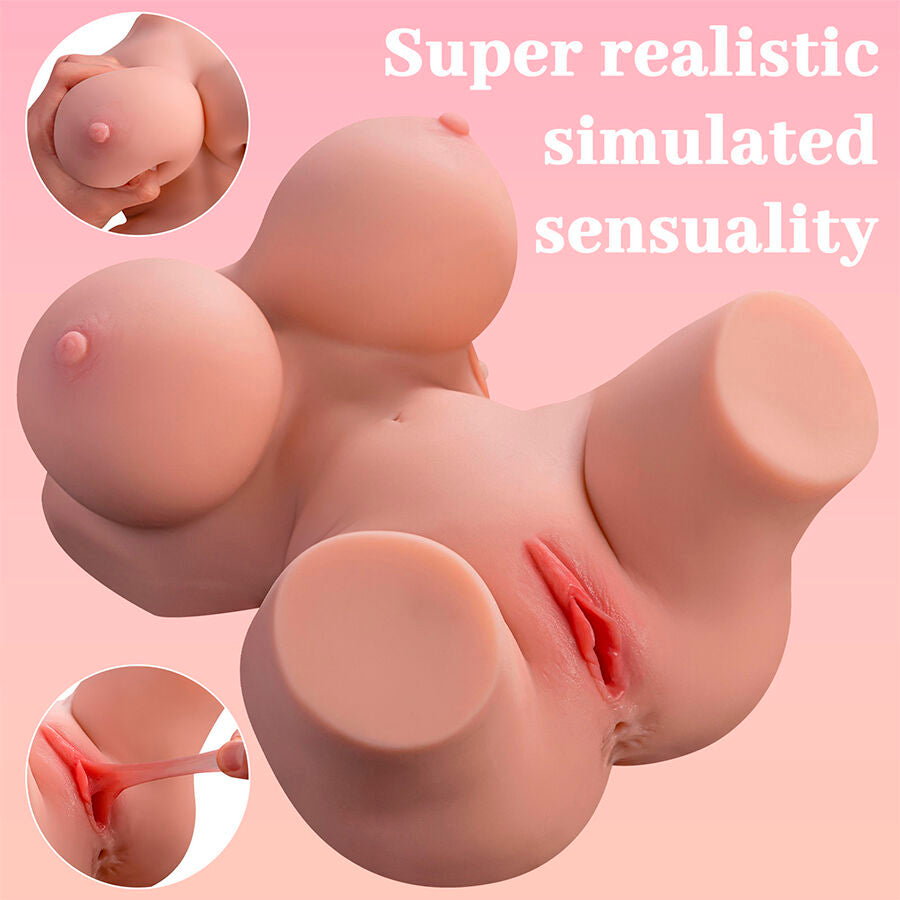 XISE - FRIEDA REALISTISCHE VROUWELIJKE TORSO MET VIBRATIE 36 CM