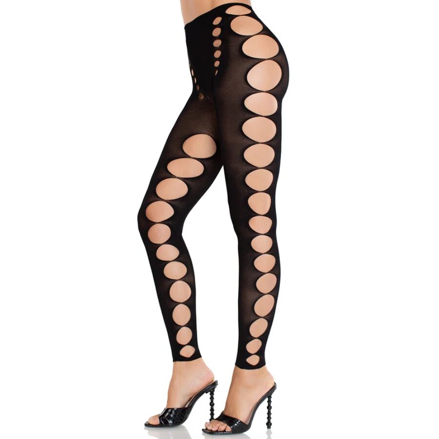 LEG AVENUE - STRAPLESS, NAADLOZE ONDOORZICHTIGE PANTY'S ZWART