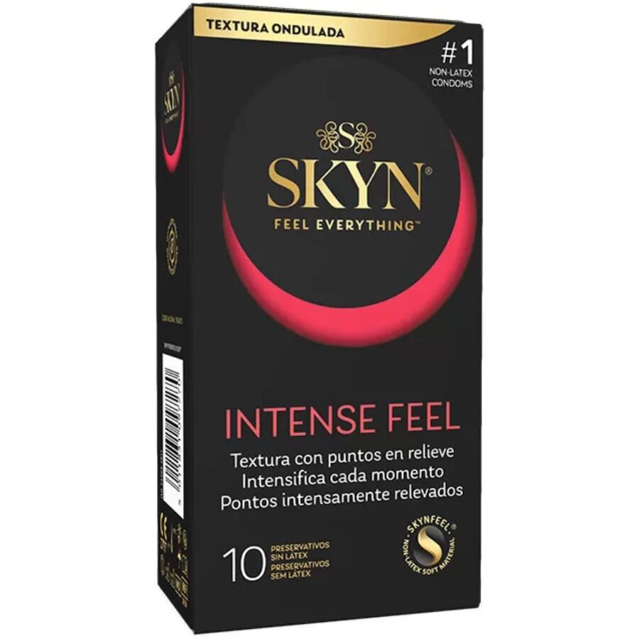 SKYN - INTENSE FEEL GETEXTUREERD CONDOOM MET GERIBBELD ONTWERP 10 STUKS