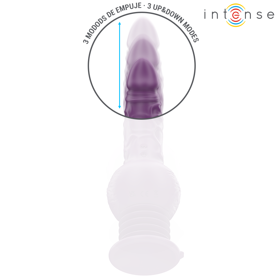 INTENSE - TATUM MULTIFUNCTIONELE VIBRATOR MET OP- EN NEERWAARTSE VIBRATIE 24 CM PAARS