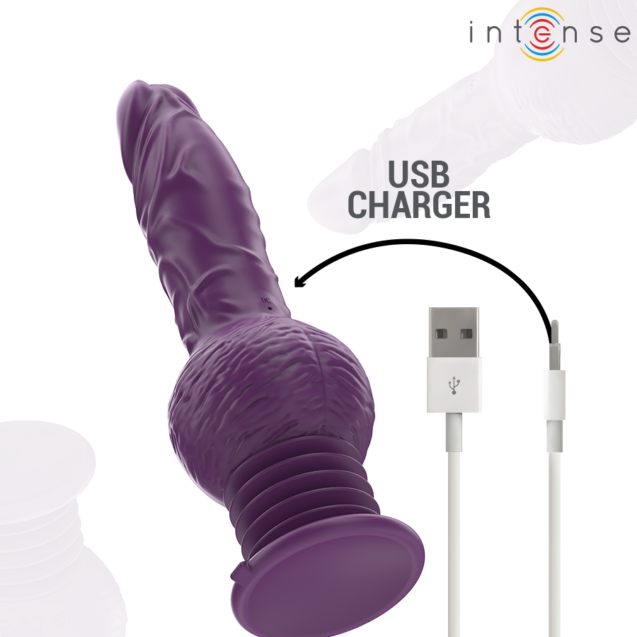 INTENSE - TATUM MULTIFUNCTIONELE VIBRATOR MET OP- EN NEERWAARTSE VIBRATIE 24 CM PAARS