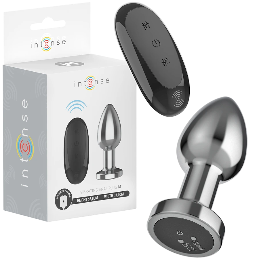 INTENSE - ANAL PLUG 10 VIBRATIONS METAL WITH REMOTE CONTROL M