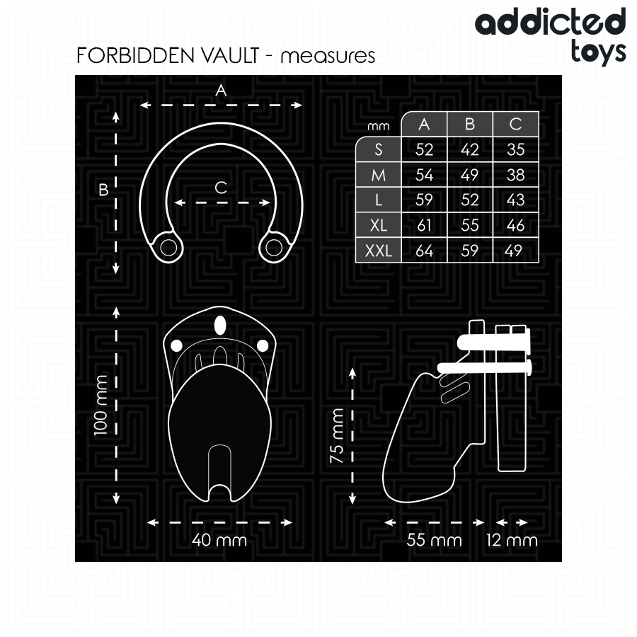 ADDICTED TOYS LOCKED - VERBODEN VAULT PENIS KOOI 10 CM