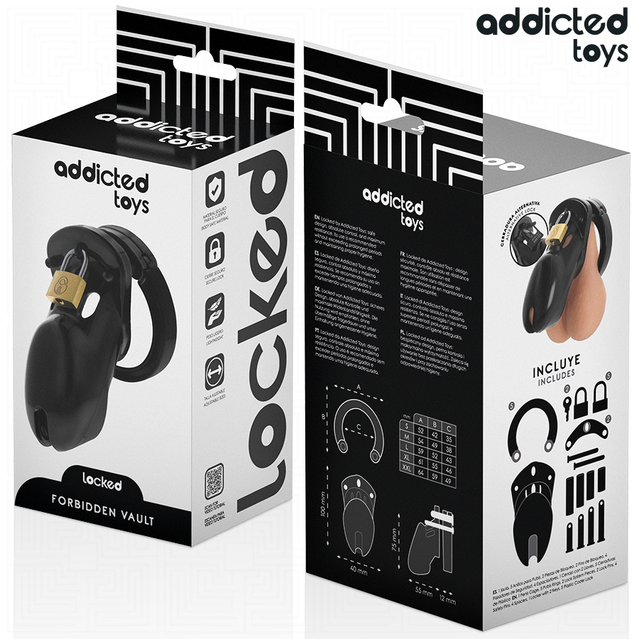 ADDICTED TOYS LOCKED - VERBODEN VAULT PENIS KOOI 10 CM