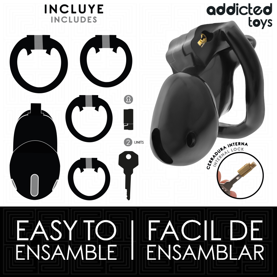 ADDICTED TOYS LOCKED - MINDNIGHT CELL PENIS CAGE MAAT S 4.8 CM