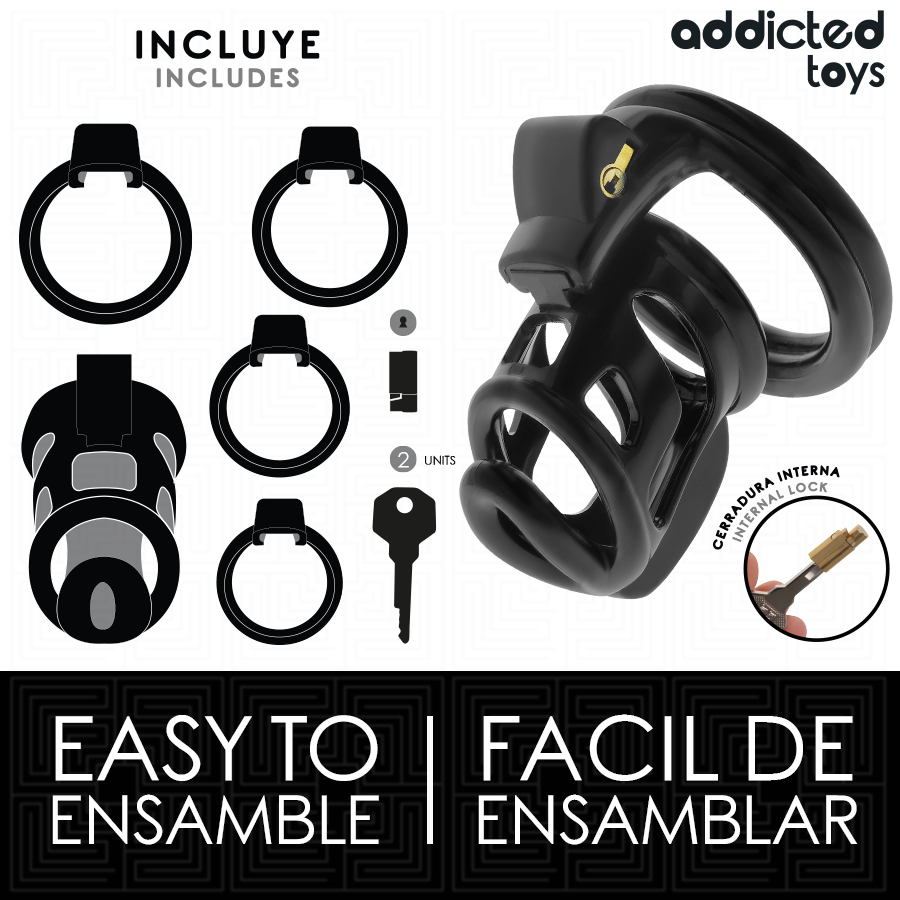 ADDICTED TOYS LOCKED - GILDEN CAGE SILICONEN PENIS CAGE 8,5 CM