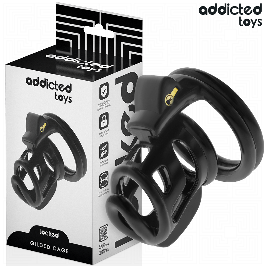 ADDICTED TOYS LOCKED - GILDEN CAGE SILICONEN PENIS CAGE 8,5 CM
