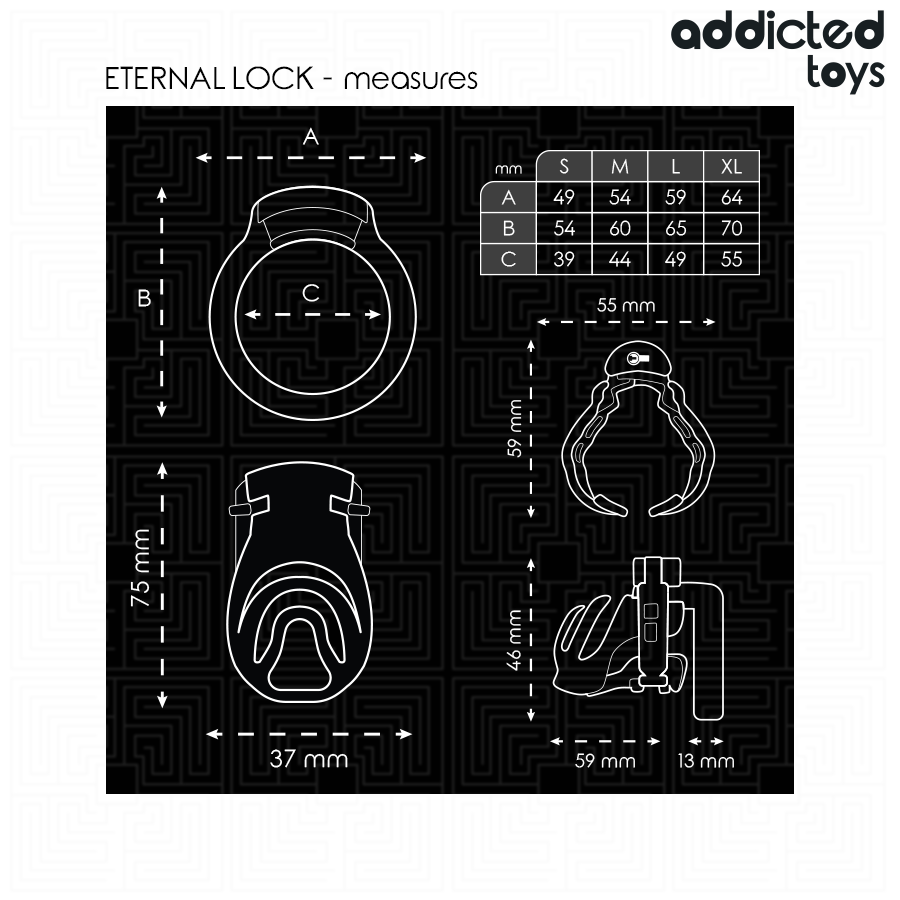 ADDICTED TOYS LOCKED - ETERNAL LOCK PENIS KOOI 9 CM