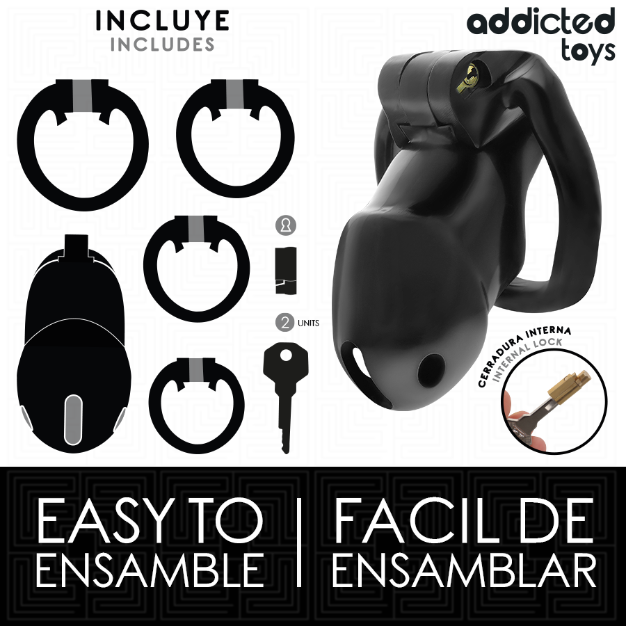 ADDICTED TOYS LOCKED - MINDNIGHT CELL PENIS CAGE 4.2 CM MAAT M