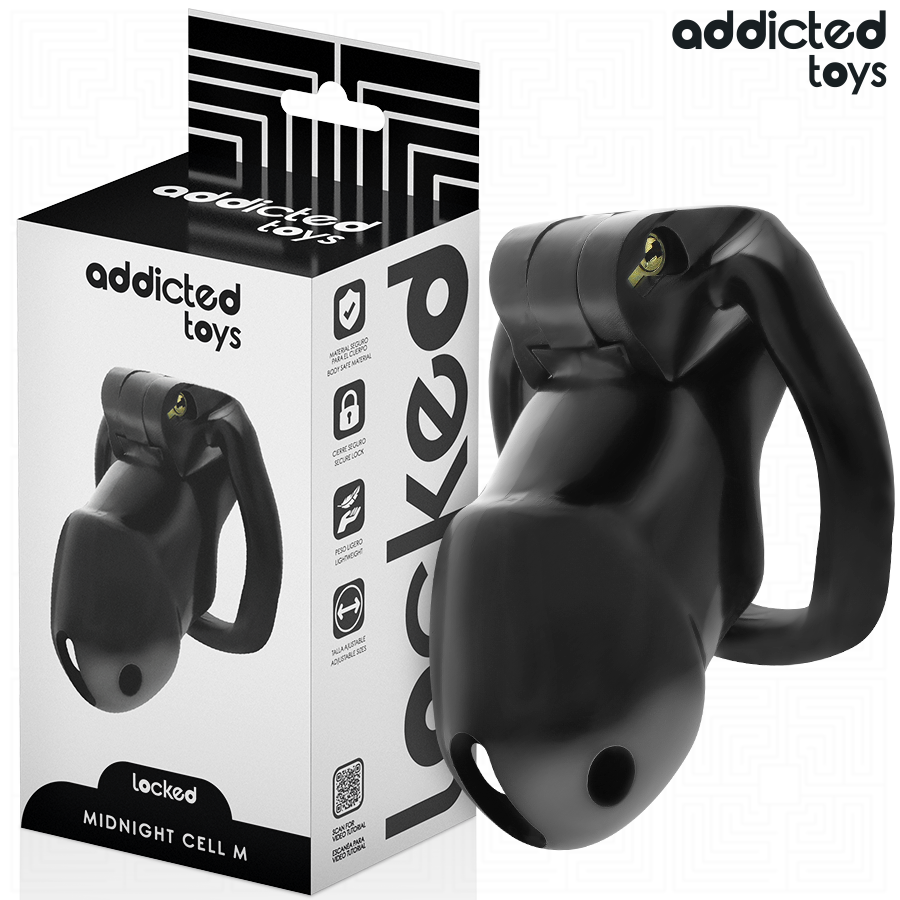 ADDICTED TOYS LOCKED - MINDNIGHT CELL PENIS CAGE 4.2 CM MAAT M