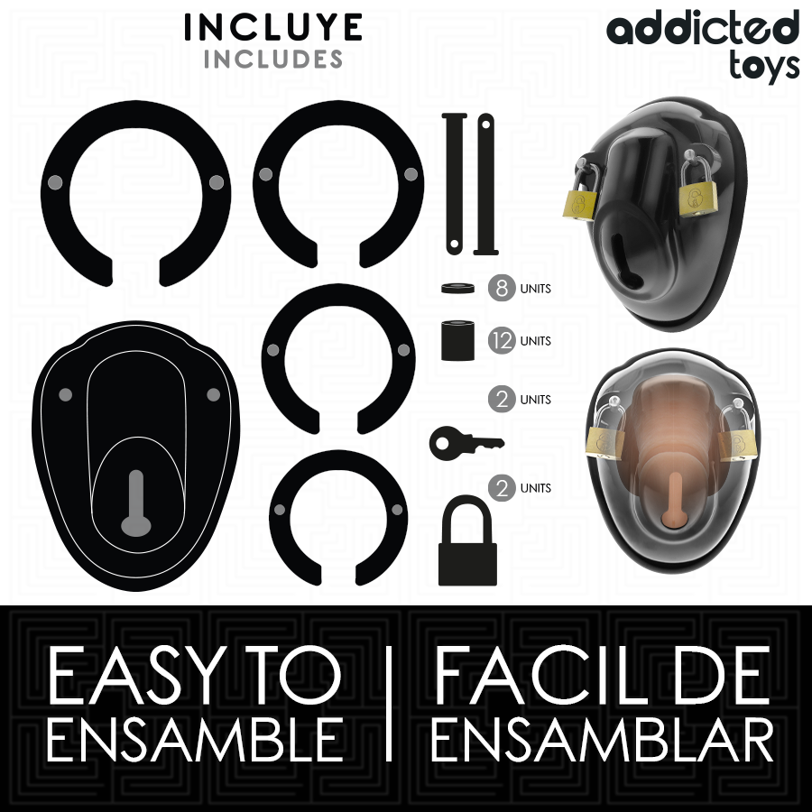 ADDICTED TOYS LOCKED - SLEUTELLOZE BEVESTIGINGSPENISKOOI 11,5 CM