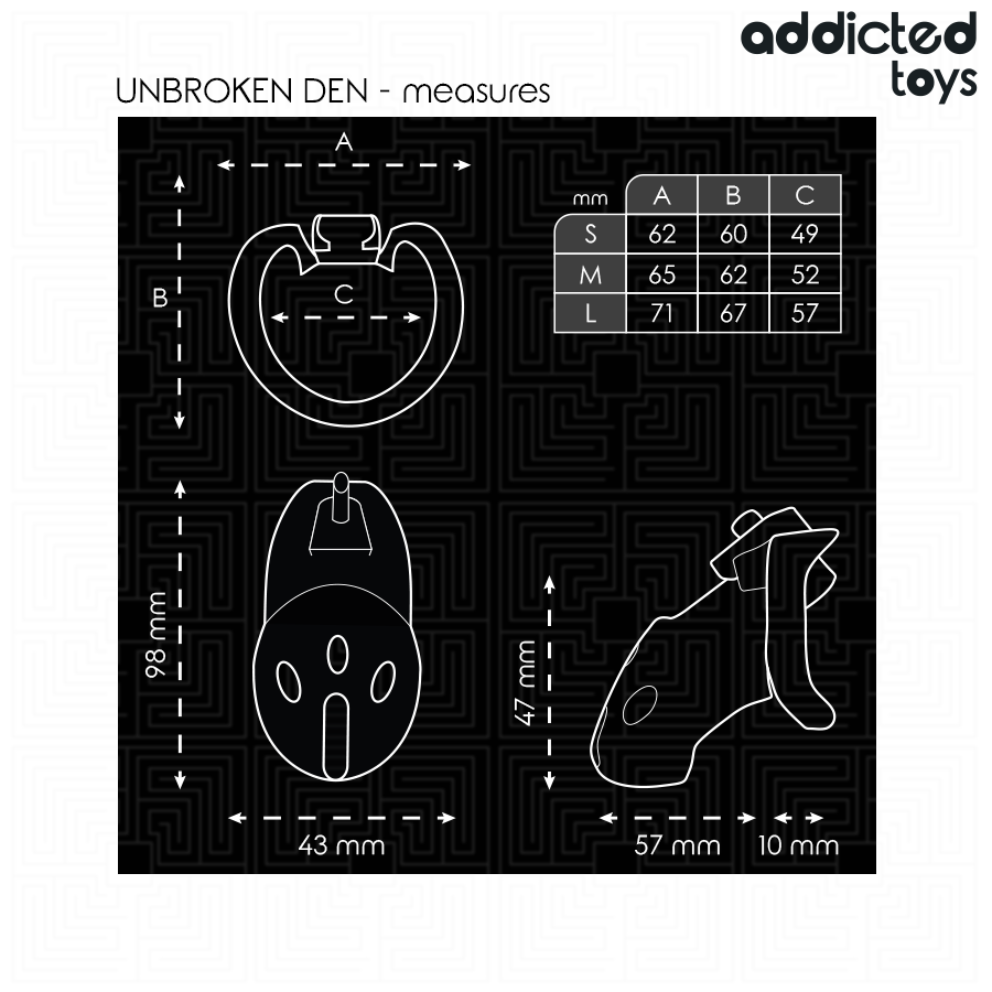 ADDICTED TOYS LOCKED - ONBROKEN DEN PENIS KOOI 9.8 CM