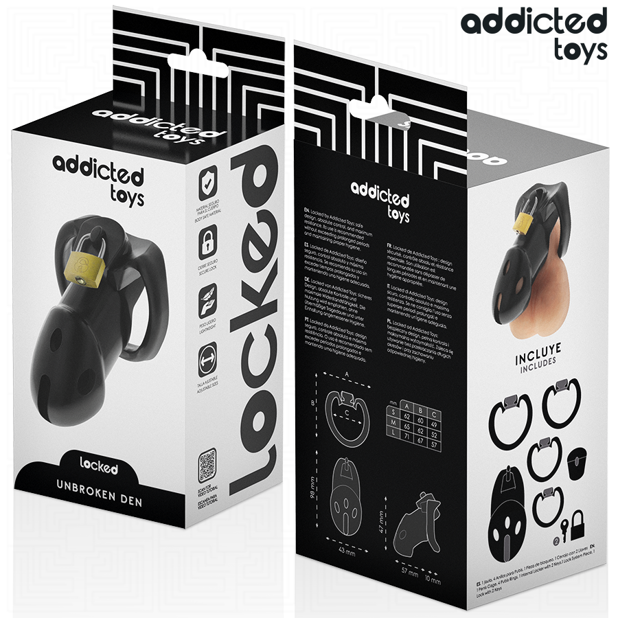 ADDICTED TOYS LOCKED - ONBROKEN DEN PENIS KOOI 9.8 CM