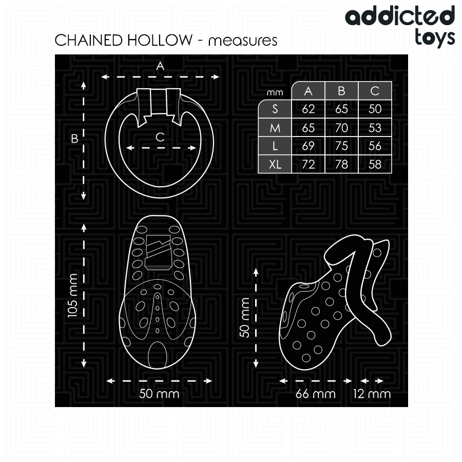 ADDICTED TOYS LOCKED - KETTING HOLLE PENIS KOOI 10,5 CM