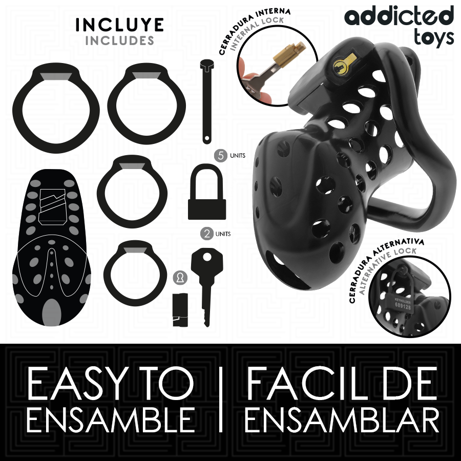 ADDICTED TOYS LOCKED - KETTING HOLLE PENIS KOOI 10,5 CM