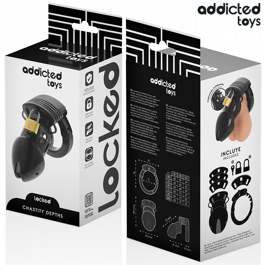 ADDICTED TOYS LOCKED - KUISHEIDSDIEPTE PENISKOOI 7,5 CM