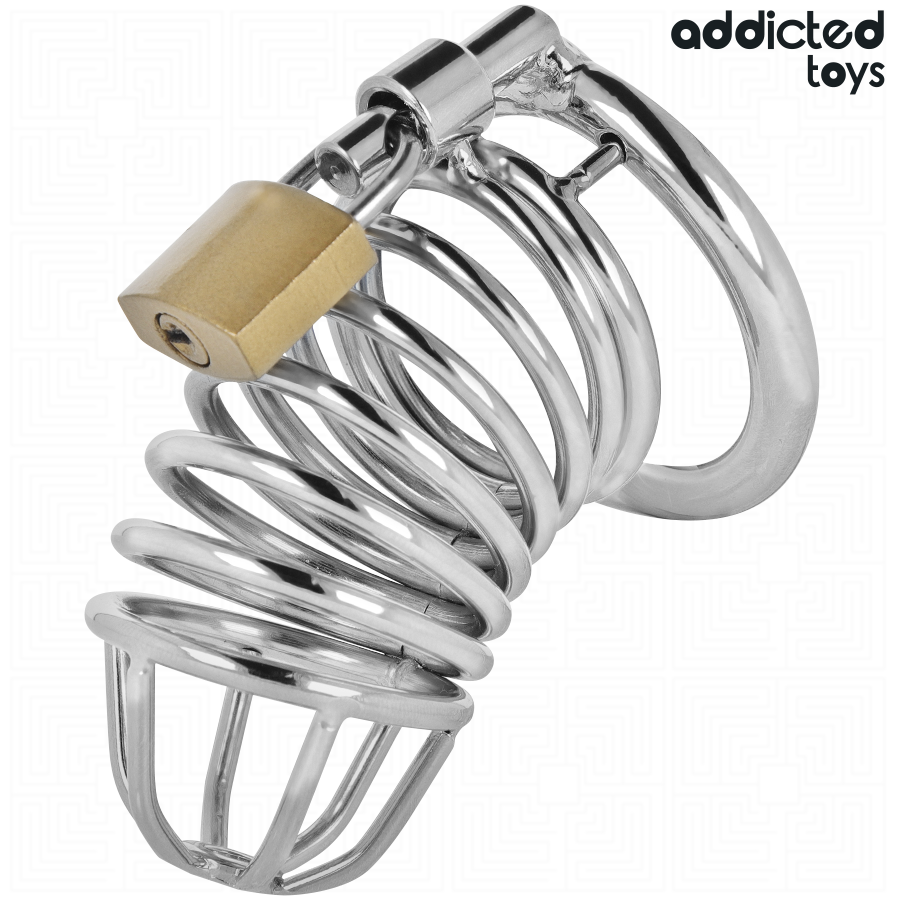 ADDICTED TOYS LOCKED - IJZEREN CEL METALEN PENIS KOOI 5 CM MAAT L
