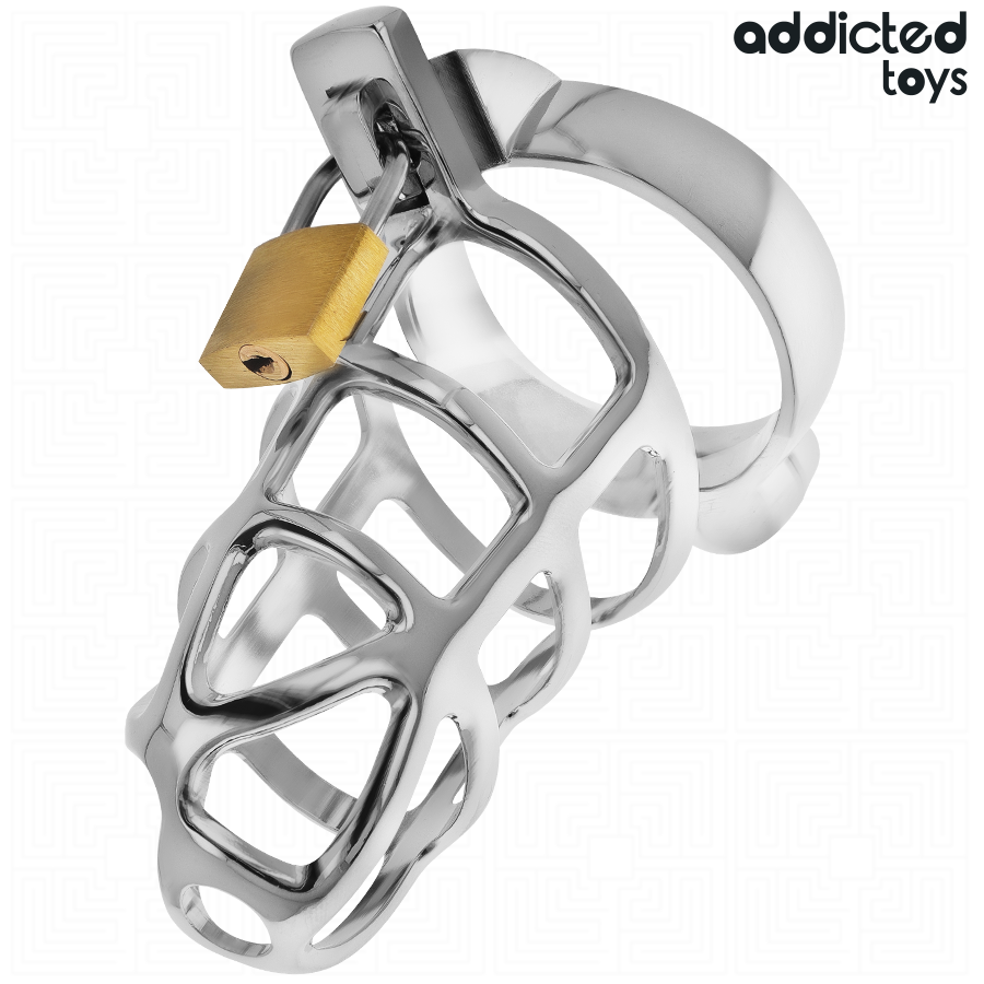 ADDICTED TOYS LOCKED - ZILVEREN SLOT METALEN PENISKOOI MAAT S