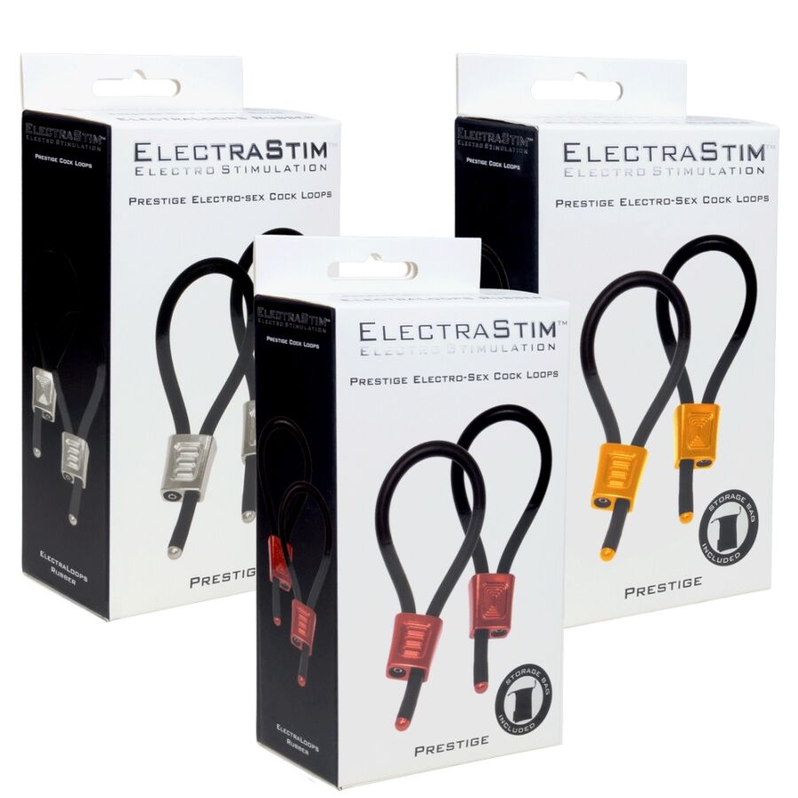ELECTRASTIM - PRESTIGE ELECTRA LOOPS VERSTELBARE PENIS RINGEN ROOD