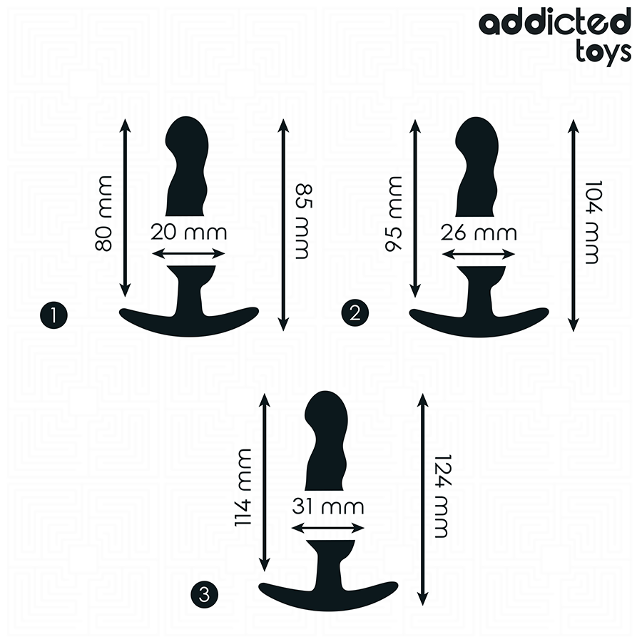 ADDICTED TOYS - SET VAN 3 SILICONEN ANAAL PLUG MODEL 1