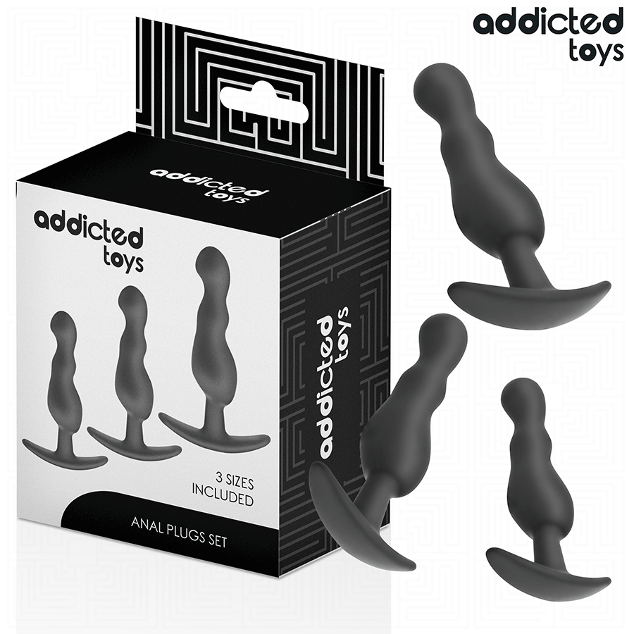 ADDICTED TOYS - SET VAN 3 SILICONEN ANAAL PLUG MODEL 1