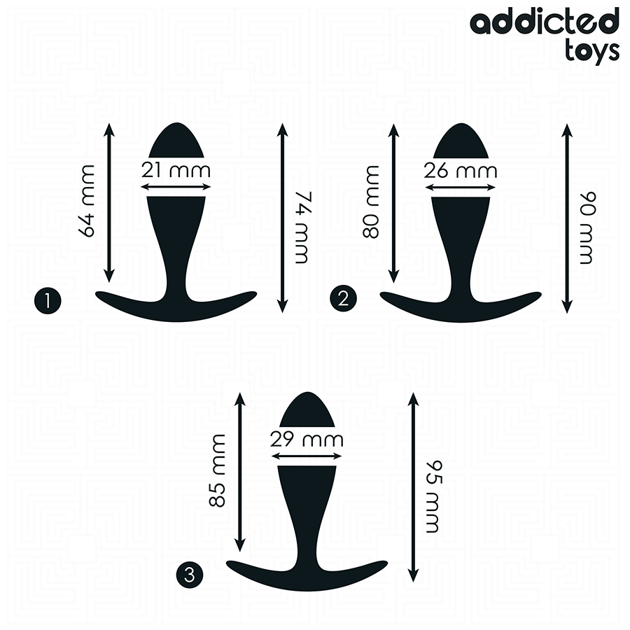 ADDICTED TOYS - SET VAN 3 SILICONEN ANAAL PLUG MODEL 2
