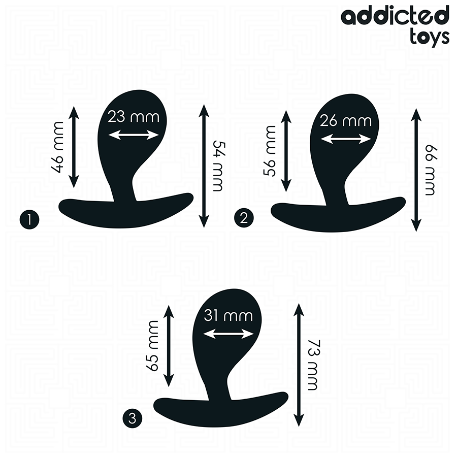ADDICTED TOYS - SET VAN 3 SILICONEN ANAAL PLUG MODEL 3