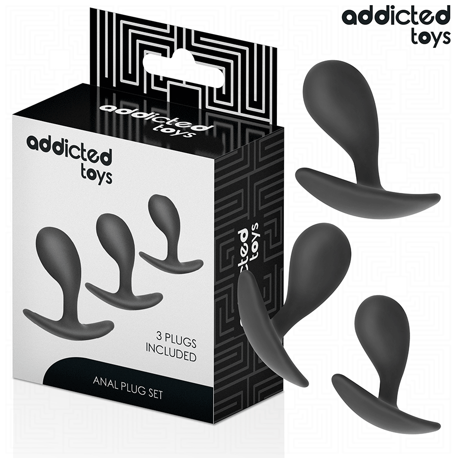 ADDICTED TOYS - SET VAN 3 SILICONEN ANAAL PLUG MODEL 3