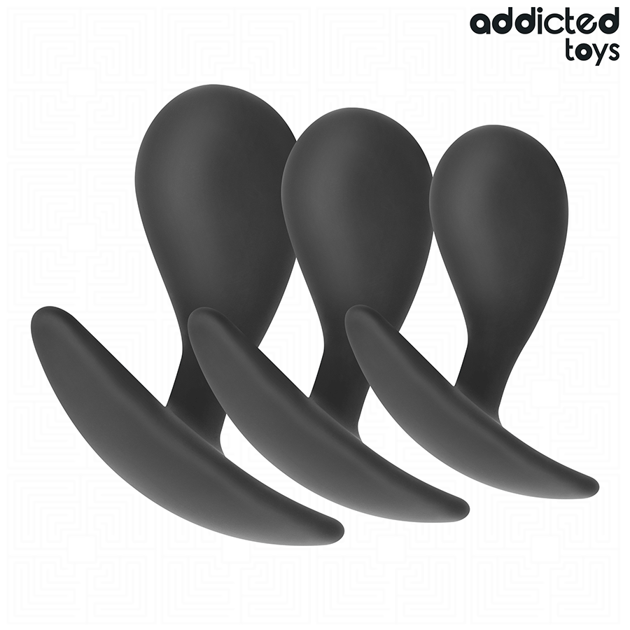 ADDICTED TOYS - SET VAN 3 SILICONEN ANAAL PLUG MODEL 3