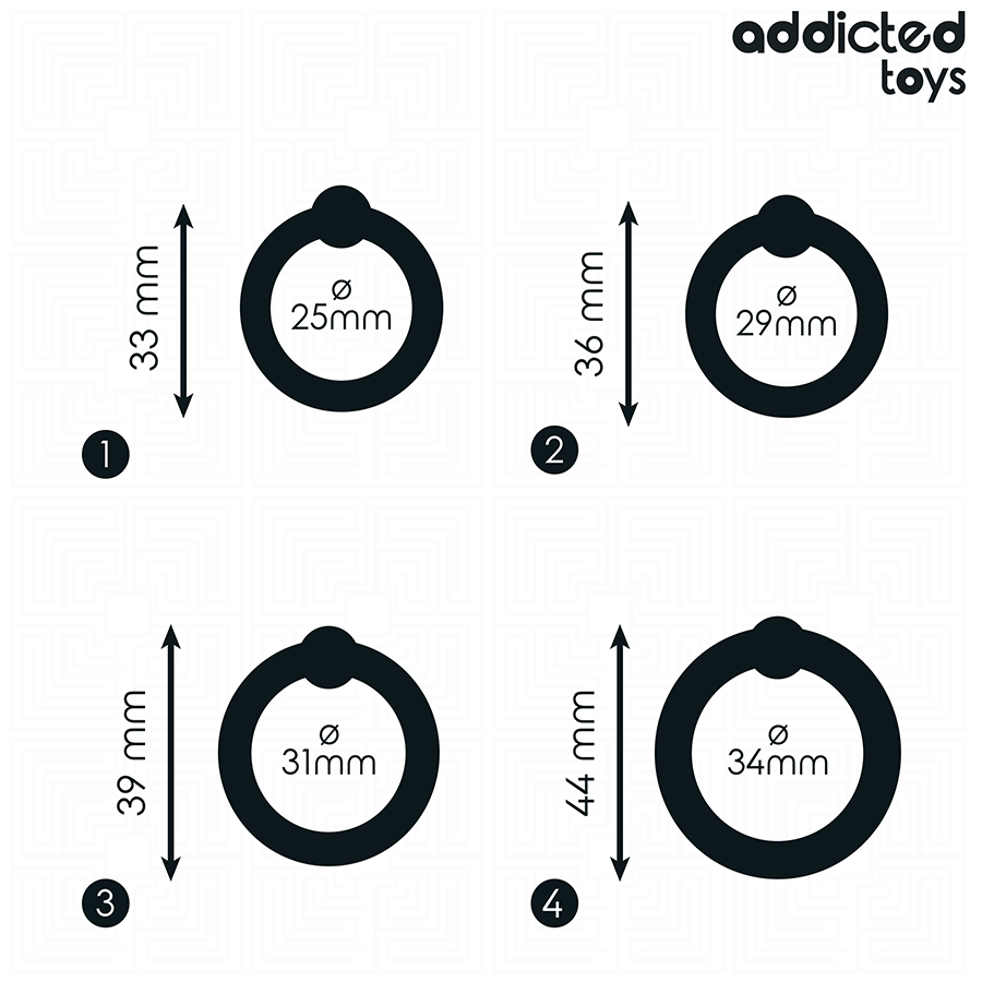 ADDICTED TOYS - SET VAN SILICONEN DRUK RINGEN
