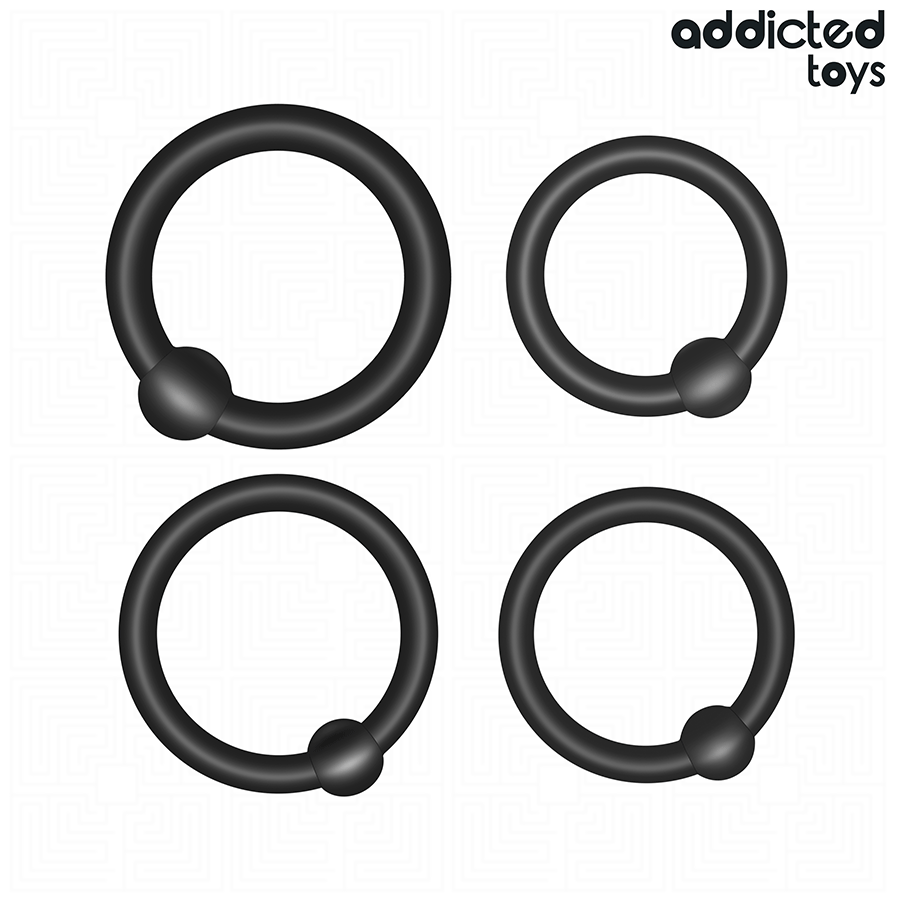 ADDICTED TOYS - SET VAN SILICONEN DRUK RINGEN