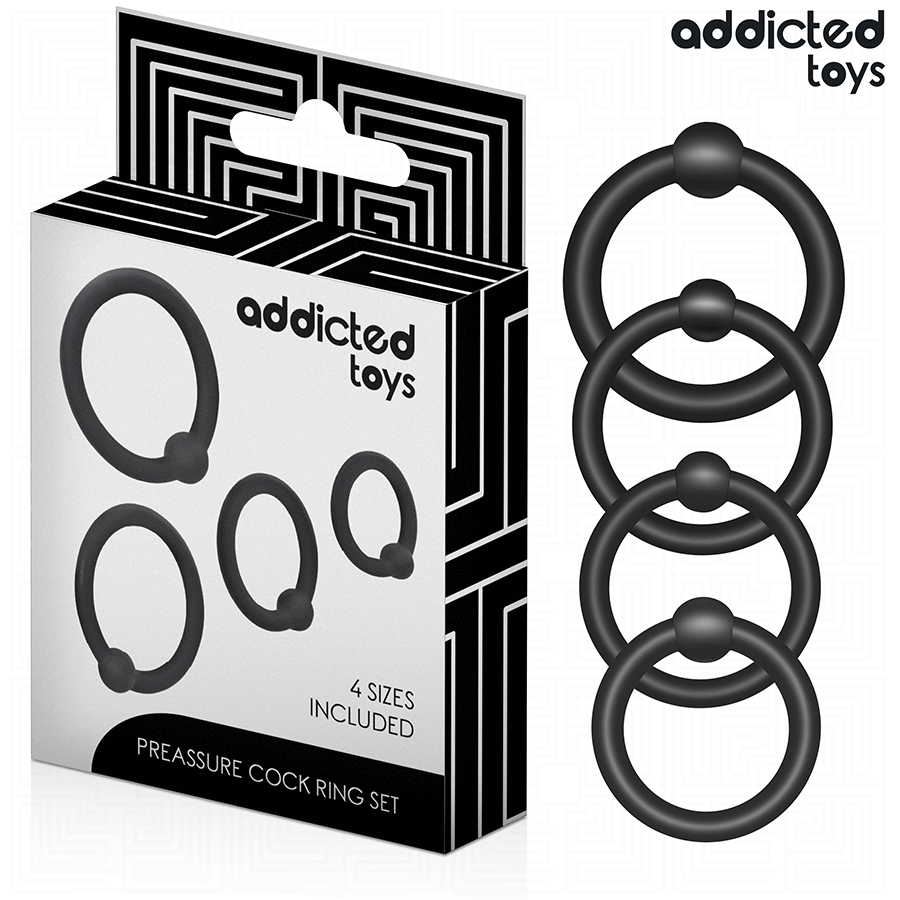 ADDICTED TOYS - SET VAN SILICONEN DRUK RINGEN