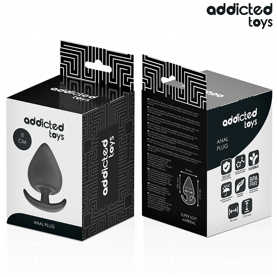 ADDICTED TOYS - SILICONEN ANAAL PLUG MAAT XXL 11 CM