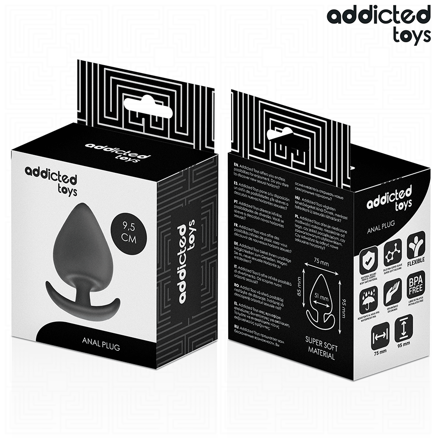 ADDICTED TOYS - SILICONEN ANAAL PLUG MAAT XL 9,5 CM