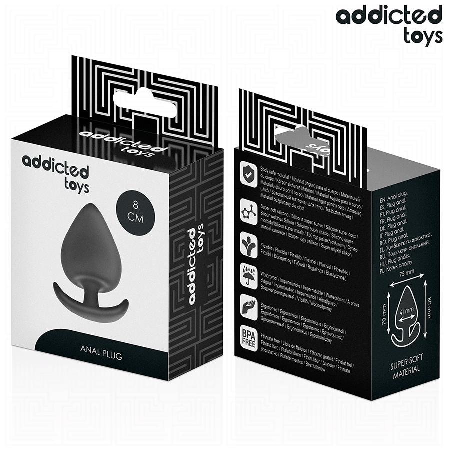 ADDICTED TOYS - SILICONEN ANAAL PLUG MAAT L 8 CM