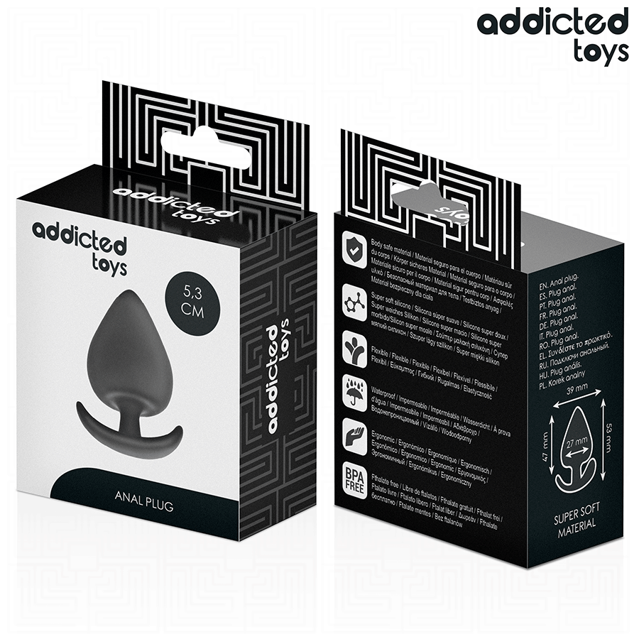 ADDICTED TOYS - SILICONEN ANAAL PLUG MAAT S 5,3 CM