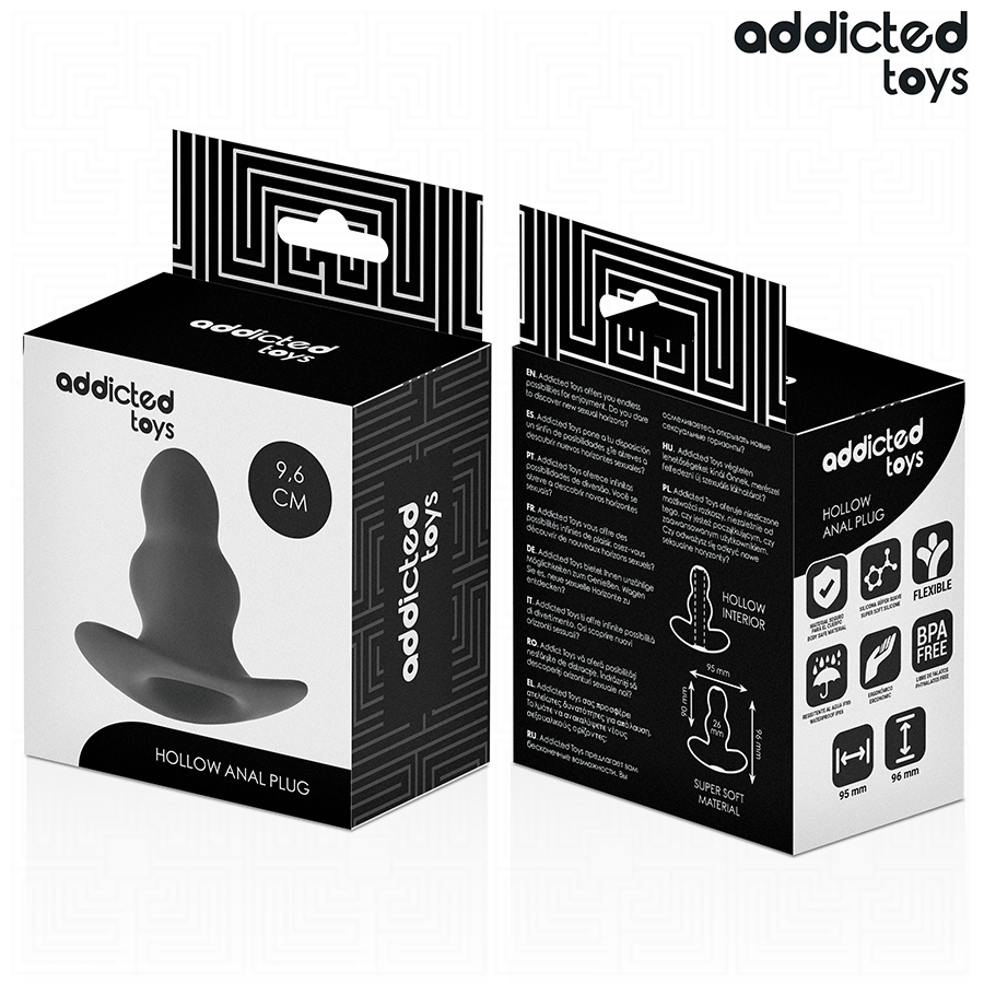 ADDICTED TOYS - HOLLE SILICONEN ANAALPLUG MAAT M 9,6 CM