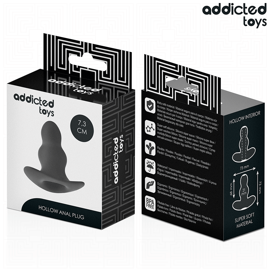 ADDICTED TOYS - HOLLE SILICONEN ANAALPLUG MAAT S 7,3 CM