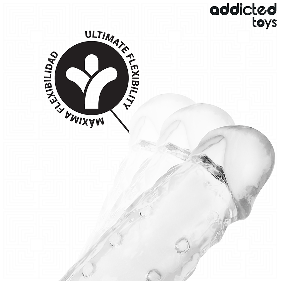 ADDICTED TOYS - TRANSPARANTE PENIS MOUW MAAT S 23 CM