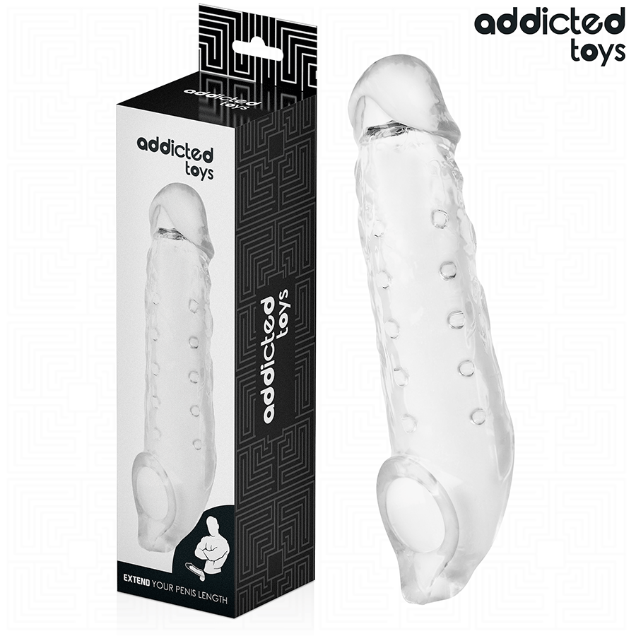 ADDICTED TOYS - TRANSPARANTE PENISMOUWEN MAAT M 27 CM