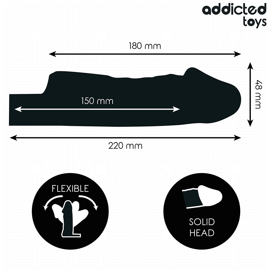ADDICTED TOYS - TRANSPARANTE PENISVERLENGER 27 CM