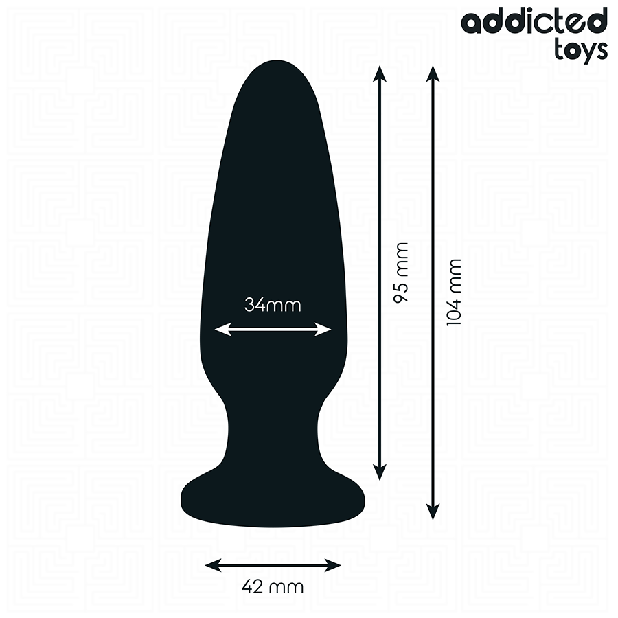 ADDICTED TOYS - ANAALPLUG MET SILICONEN JUWEEL MAAT M 10,4 CM