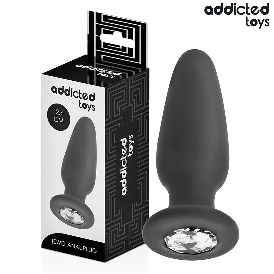ADDICTED TOYS - ANAALPLUG MET SILICONEN JUWEEL MAAT L 12,6 CM