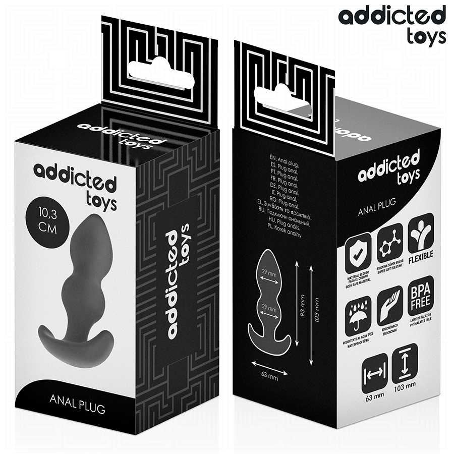 ADDICTED TOYS - SILICONEN ANAAL PLUG MAAT S 10,3 CM